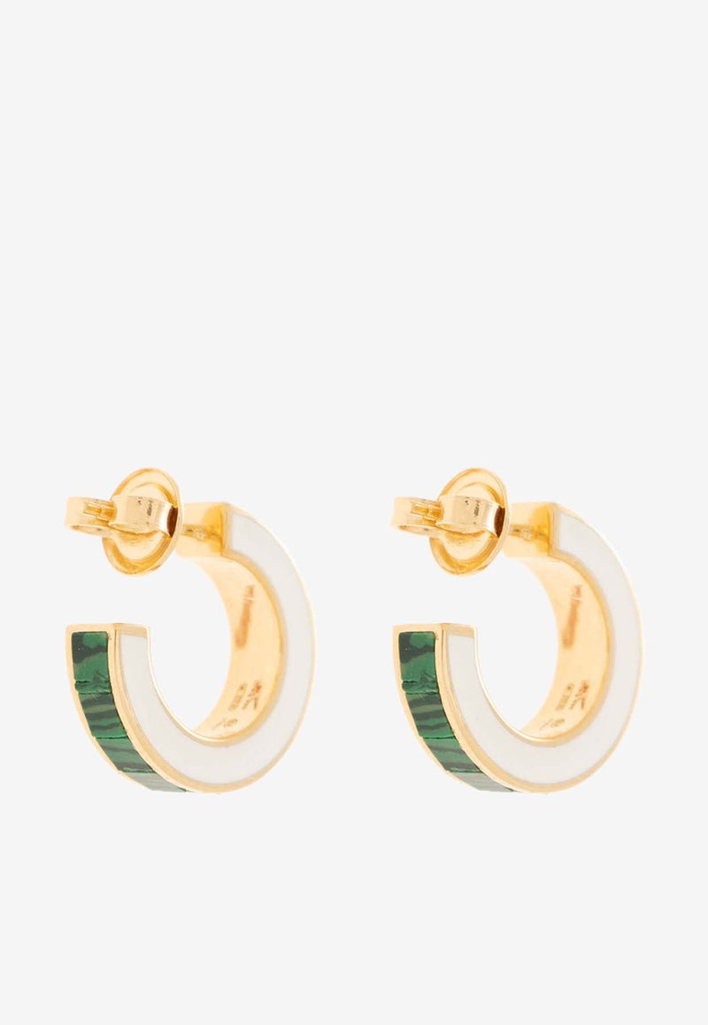 Enameled Hoop Earrings