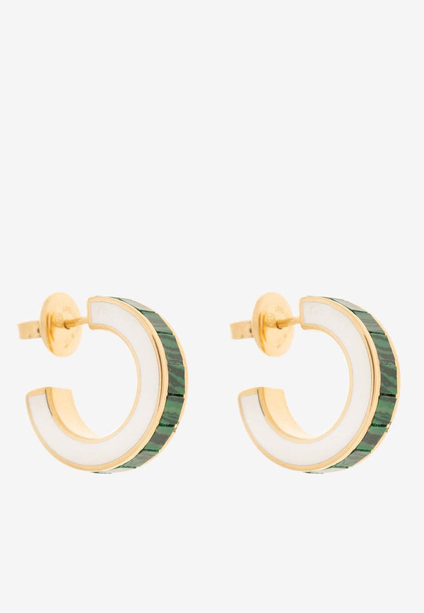 Enameled Hoop Earrings