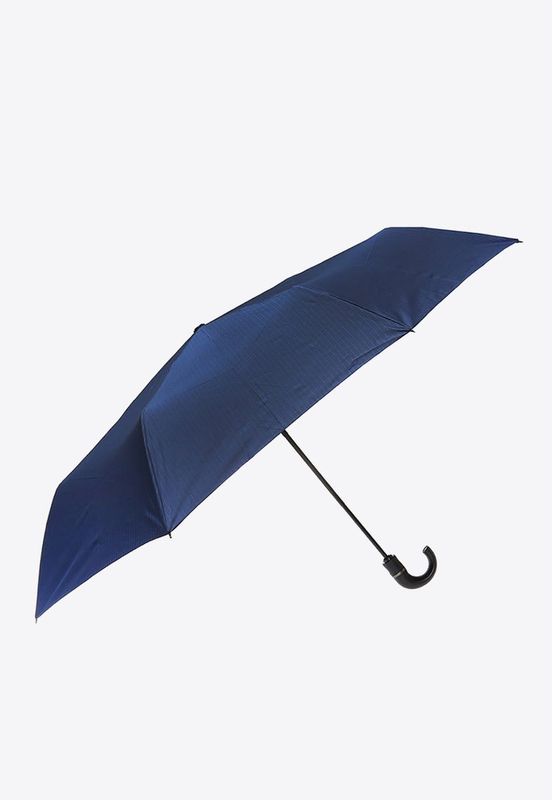 Pinstriped Folding Umbrella