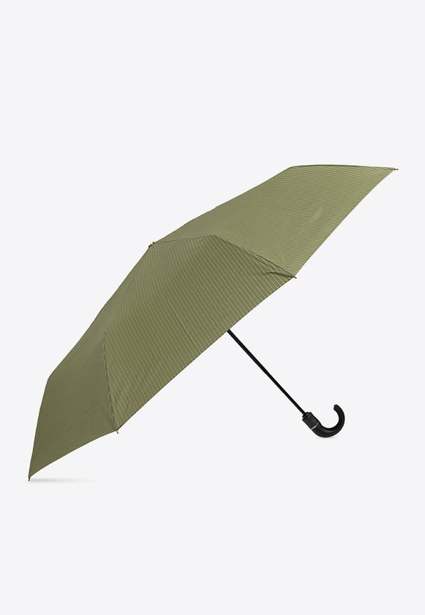Pinstriped Folding Umbrella