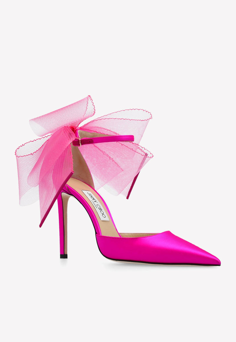 Averly 100 Asymmetric Mesh Bows Pumps