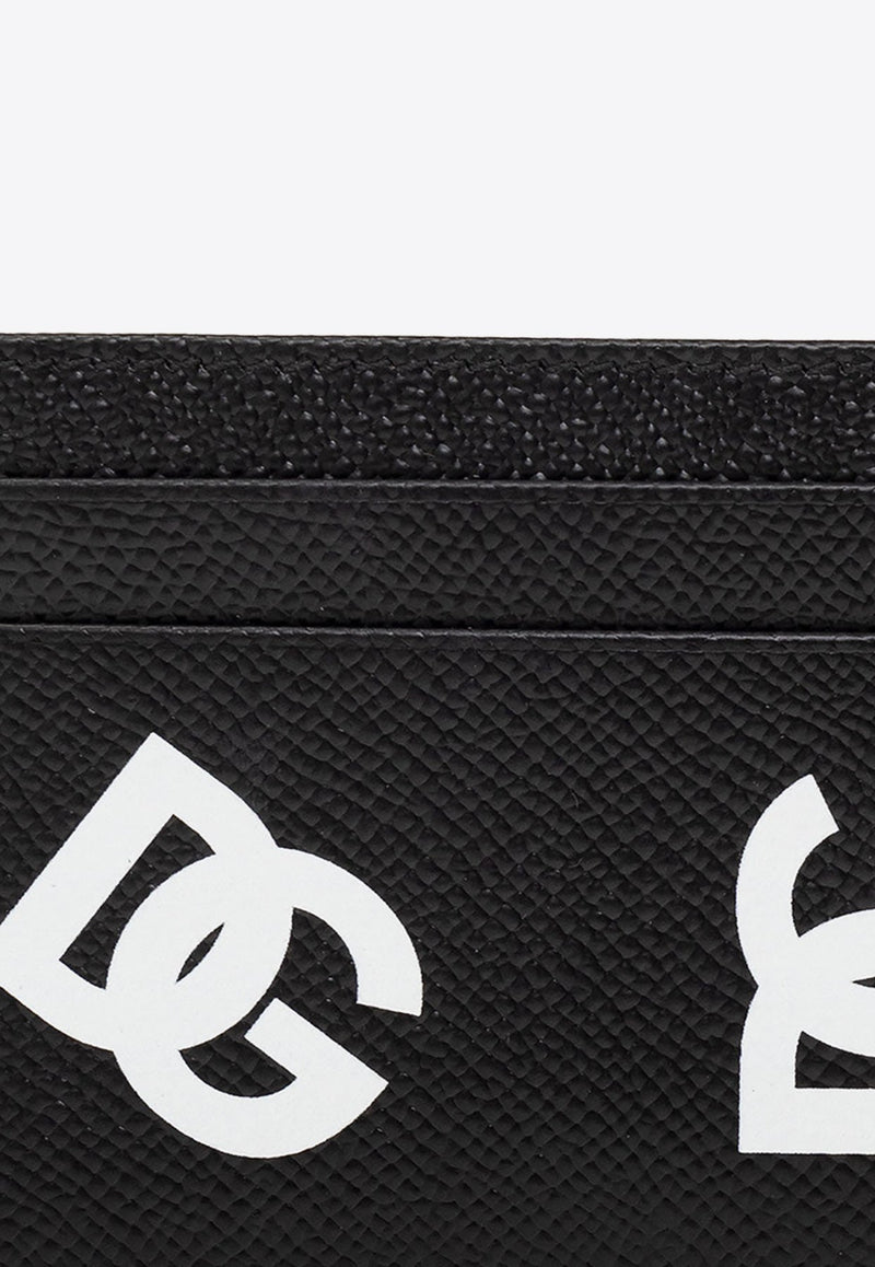 DG Logo Print Leather Cardholder