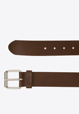 Leather Belt with Logo