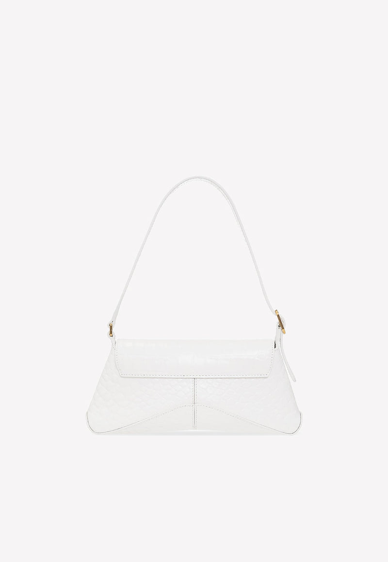 XX Small Shoulder Bag in Croc-Embossed Leather
