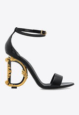 Keira 105 Polished Leather Sandals with DG Baroque Heel