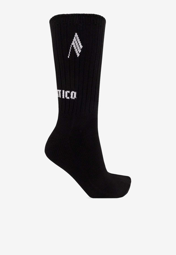 Intarsia Knit Logo Socks