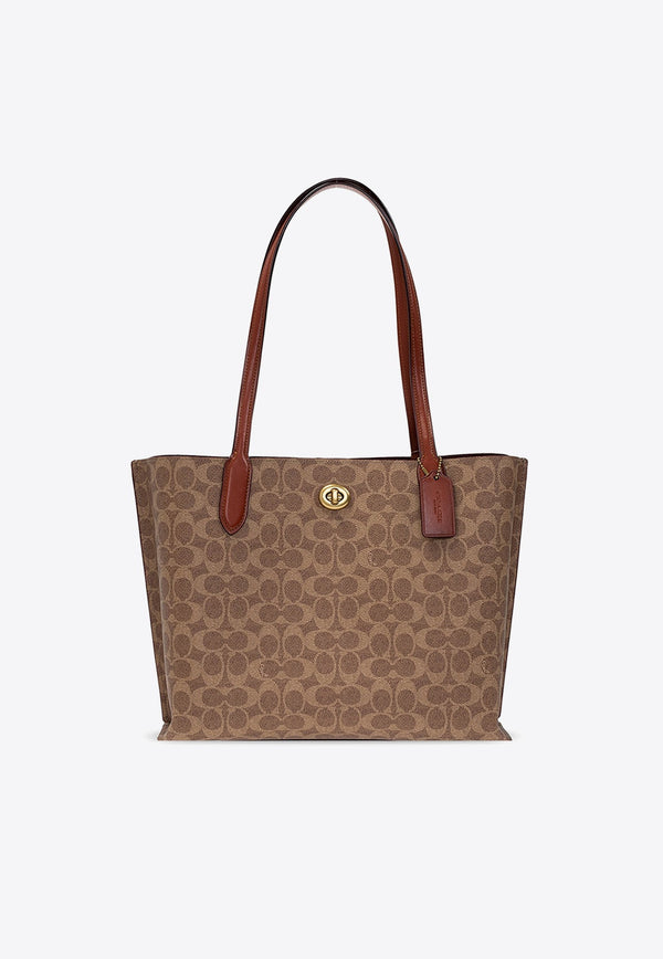 Willow Monogram Jacquard Tote Bag