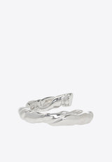 Twist Engraved Silver Ring