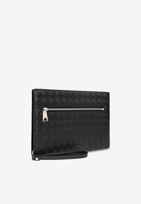 Intrecciato Leather Pouch