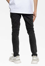 Distressed-Effect Slim-Fit Jeans