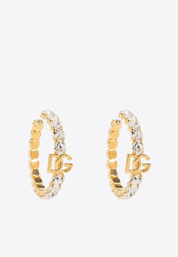 Creolla Rhinestone-Embellished Hoop Earrings