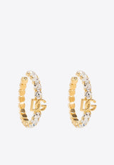 Creolla Rhinestone-Embellished Hoop Earrings
