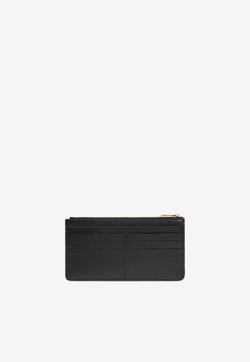 Dauphine Logo-Plaque Leather Wallet