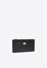 Dauphine Logo-Plaque Leather Wallet