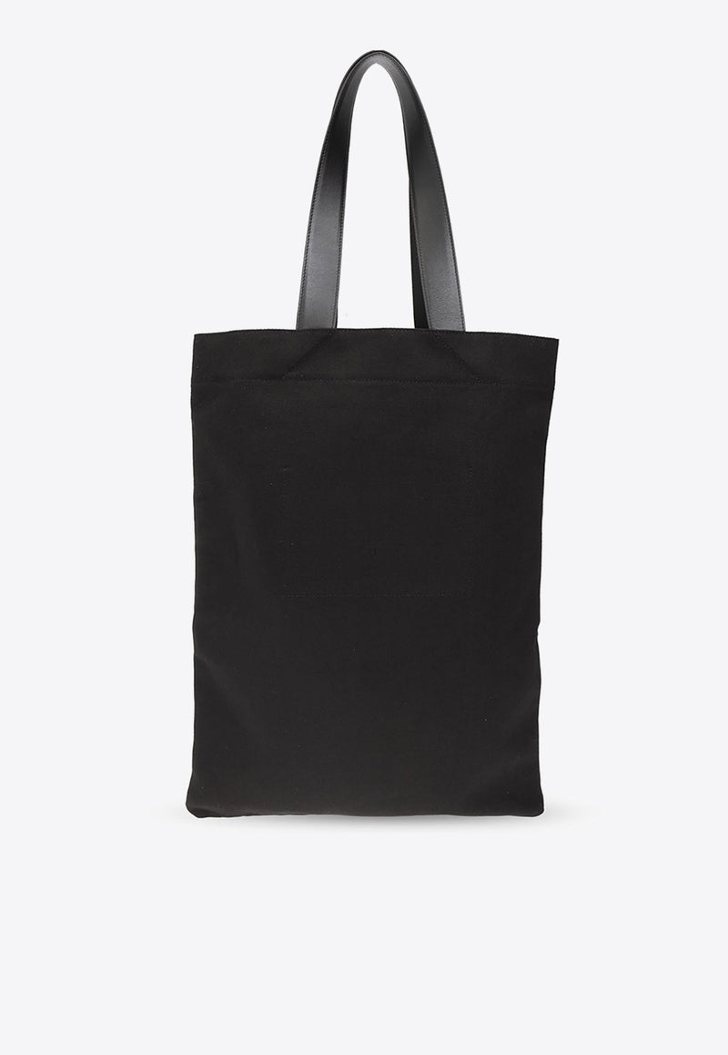 Large Logo Print Flat Tote Bag