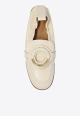 Hana Leather Round-Toe Loafers