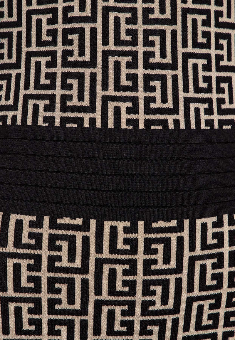 Logo Monogram Halterneck Mini Dress