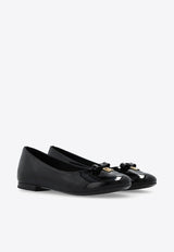 Girls DG Logo Patent Leather Ballet Flats