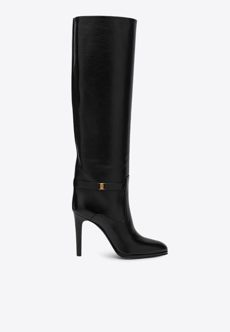 Diane 100 Grained Leather Knee-High Boots