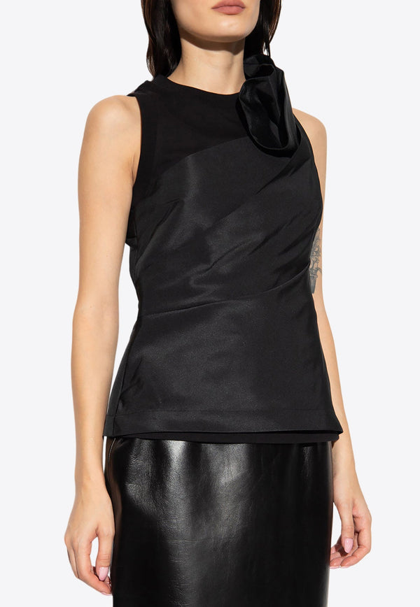 Orchid Draped Asymmetric Top