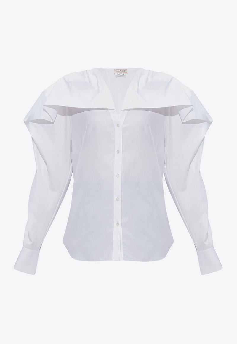 Long-Sleeved Ruffled Shirt