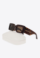 Bold Logo Rectangular Sunglasses