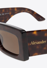 Bold Logo Rectangular Sunglasses