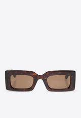 Bold Logo Rectangular Sunglasses