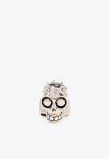 Skull Jeweled Brass Ring