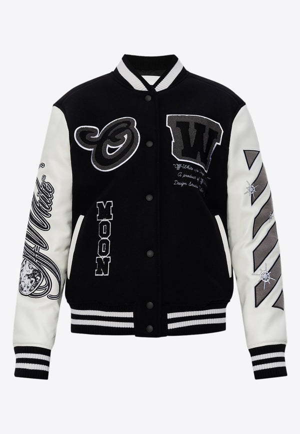 Varsity Bomber Jacket with Patches
