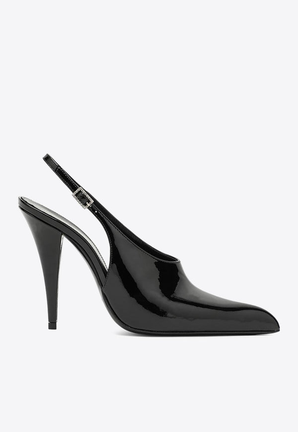 Nico 110 Patent Leather Slingback Pumps