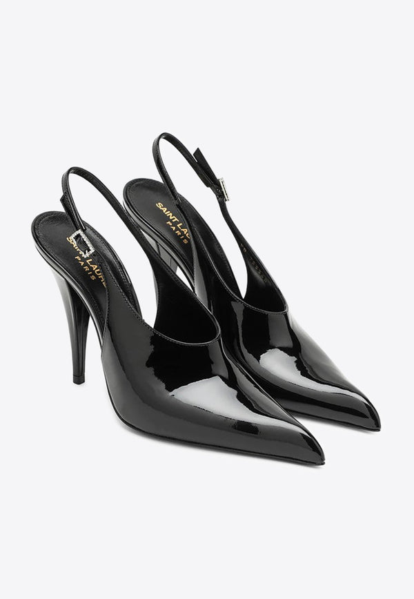 Nico 110 Patent Leather Slingback Pumps