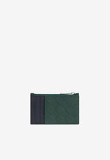 Two-Tone Intrecciato Zipped Cardholder