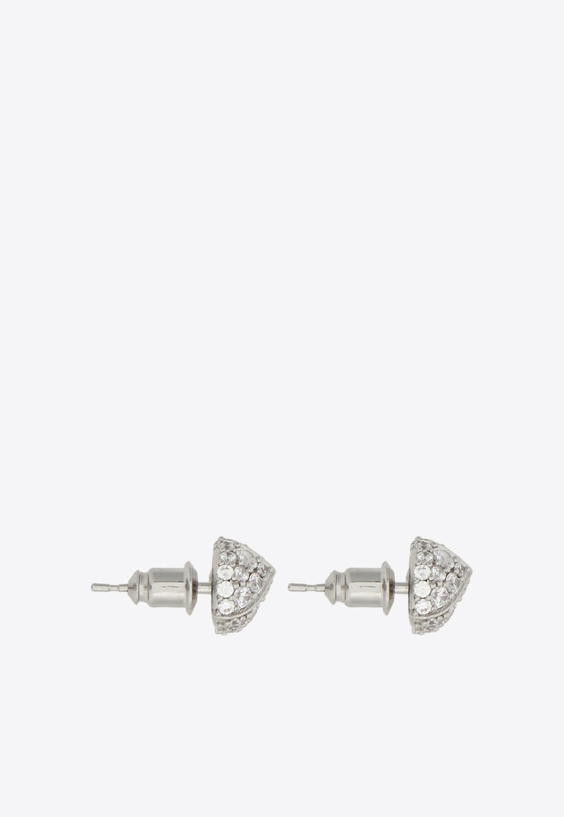 Crystal-Embellished Stud Earrings