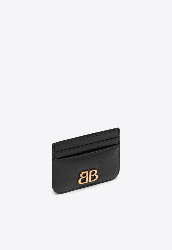 Logo-Plaque Leather Cardholder