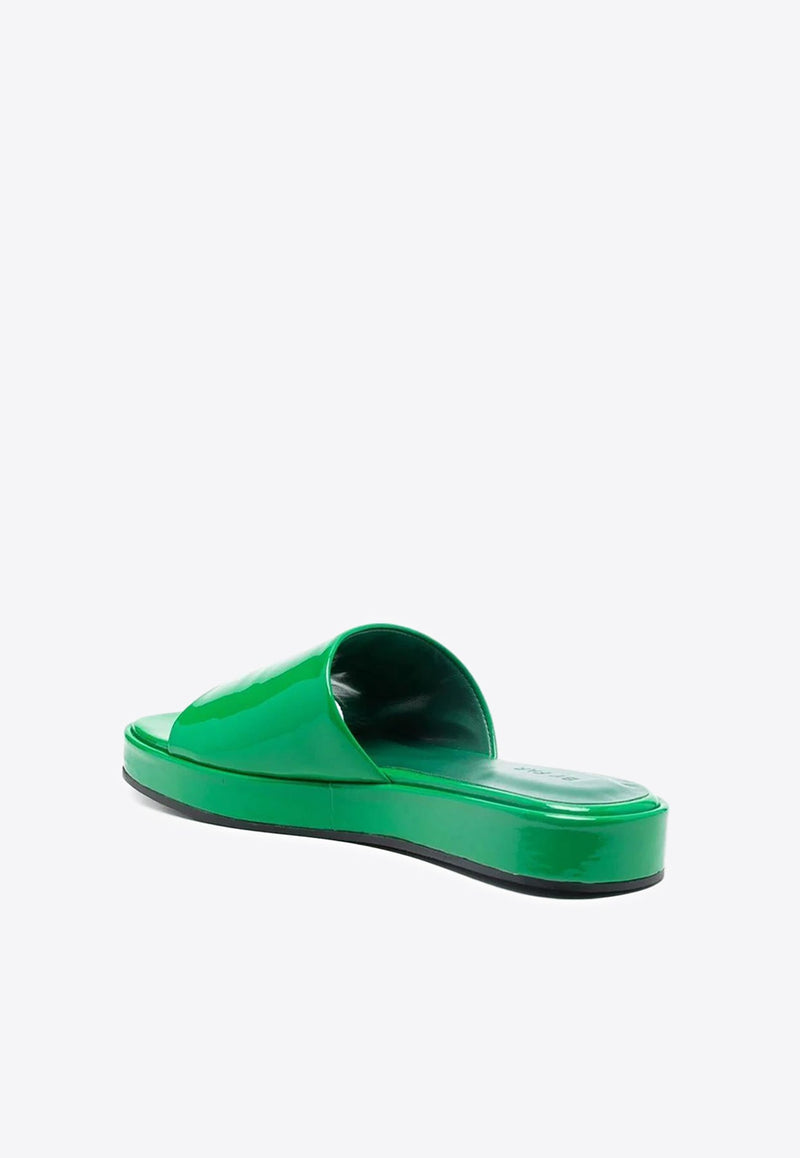 Cala Patent Leather Flat Sandals