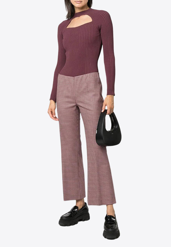 Houndstooth Flared Pants