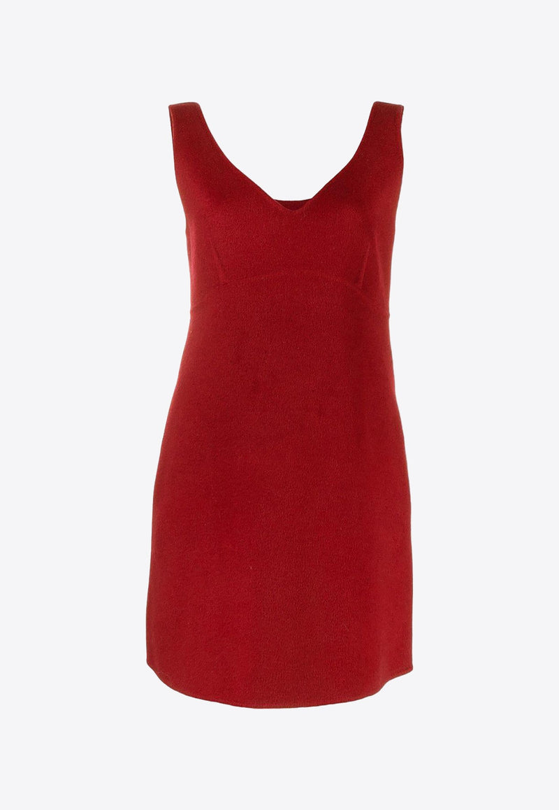 Sleeveless Wool Mini Dress