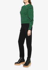 Fine Knit Slim-Leg Pants