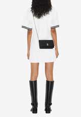 Check Stripe-Trim Polo Dress