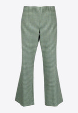 Houndstooth Flared Pants