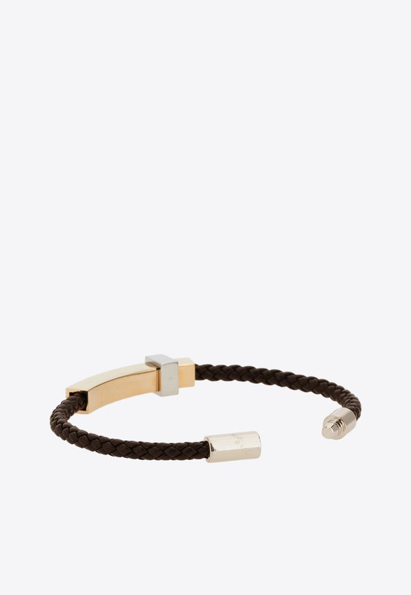 Large Braided Calfskin Bracelet