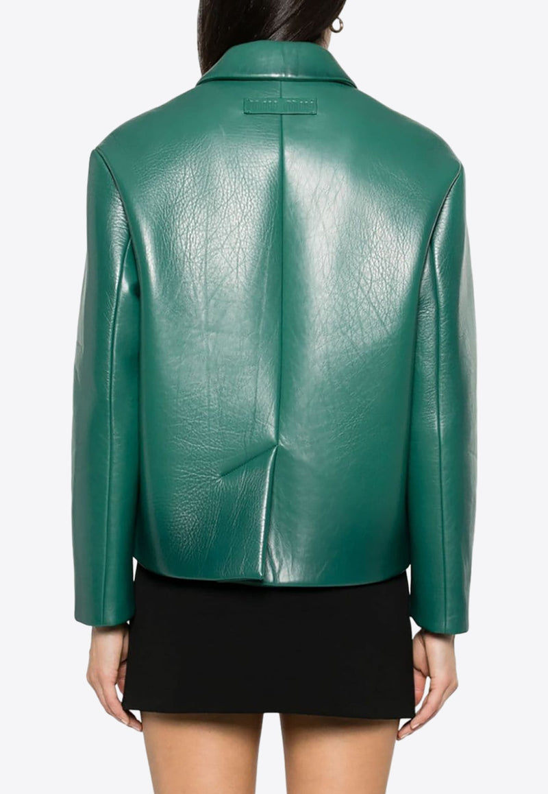 Single-Breasted Jacket in Nappa Leather