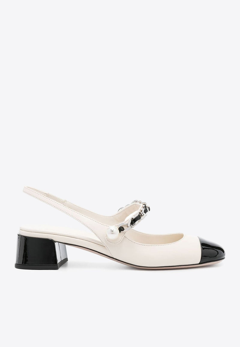 35 Patent Leather Slingback Pumps