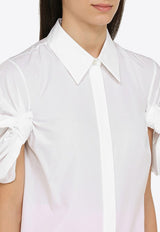 Ruched-Detail Short-Sleeved Shirt