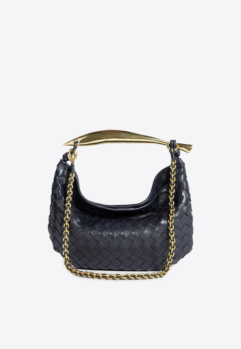 Small Sardine Shoulder Bag in Intrecciato Leather