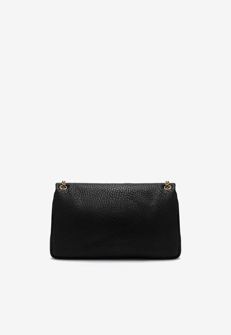 Large Calypso Grained Leather Shoulder Bag