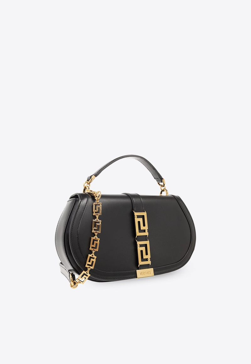 Greca Goddess Leather Crossbody Bag