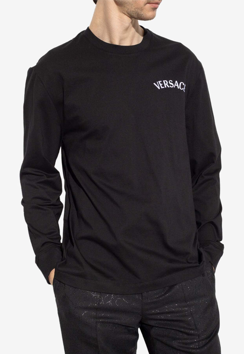 Logo Embroidered Long-Sleeved T-shirt
