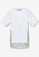 Floral Print Paneled T-shirt